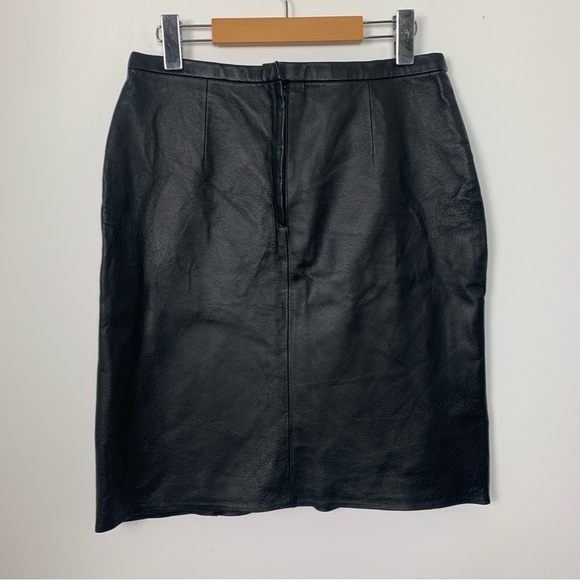 Fairweather Vintage 90s Y2K Black Leather Pencil Skirt - Picture 4 of 6